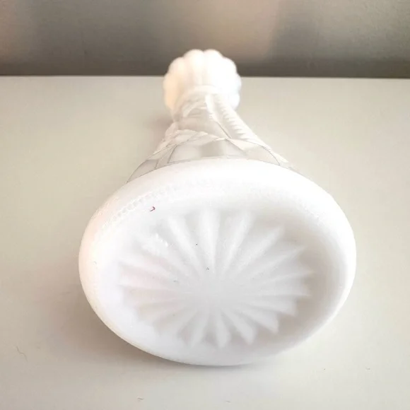 Classic White Milk Glass Decorative Vase - Picture 5 of 10